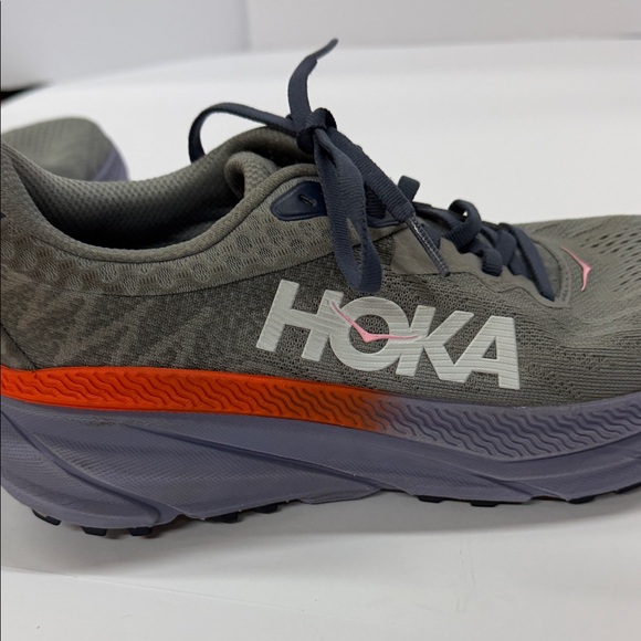 Hoka Gray and Orange Challenger ATR 7 Athletic Shoes 7.5 - Picture 6 of 12
